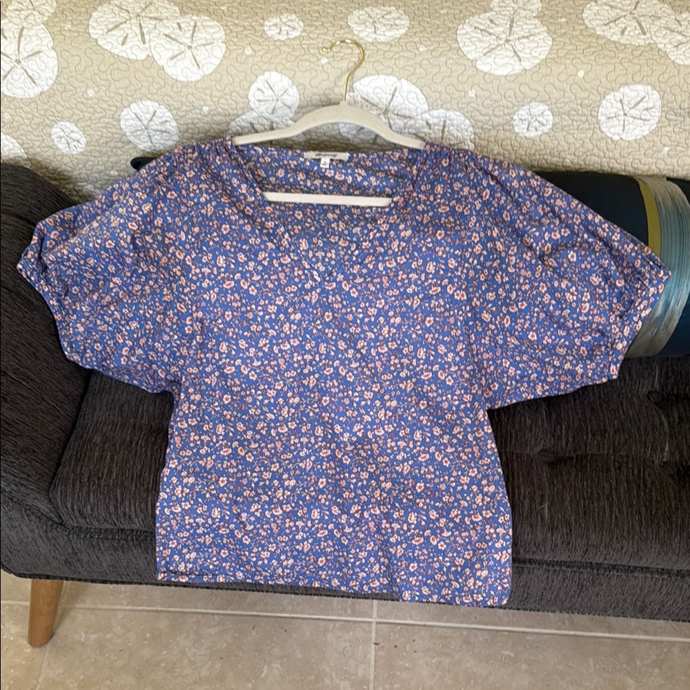 Floral Blue Women's Top